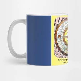 Compass Rose Rounded Edges, Mark Twain Travel Quote Mug